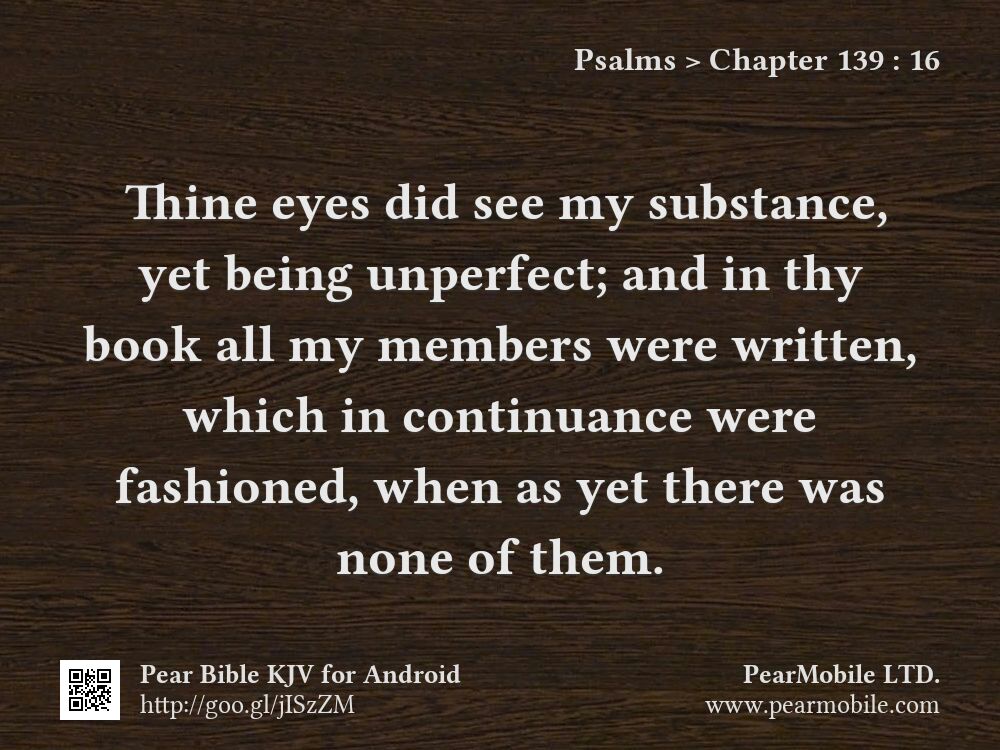 Psalms, Chapter 139:16